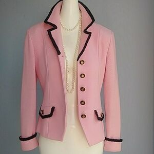 Gorgeous Pink and Black St. John Blazer